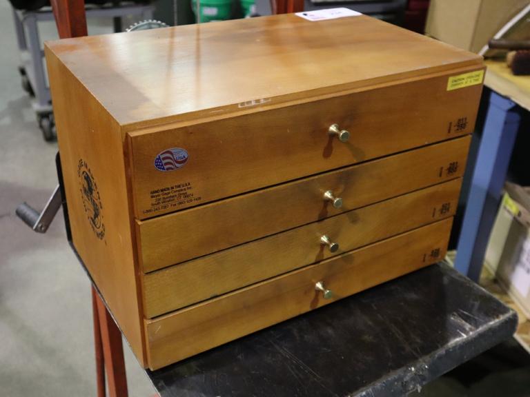 Meyer Pin and Plug Gage Set in Wood Divider Case - MInus Set: C10, M2, M3, M4