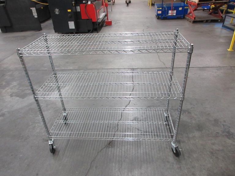 NSF 3 Shelf Rolling Wire Rack