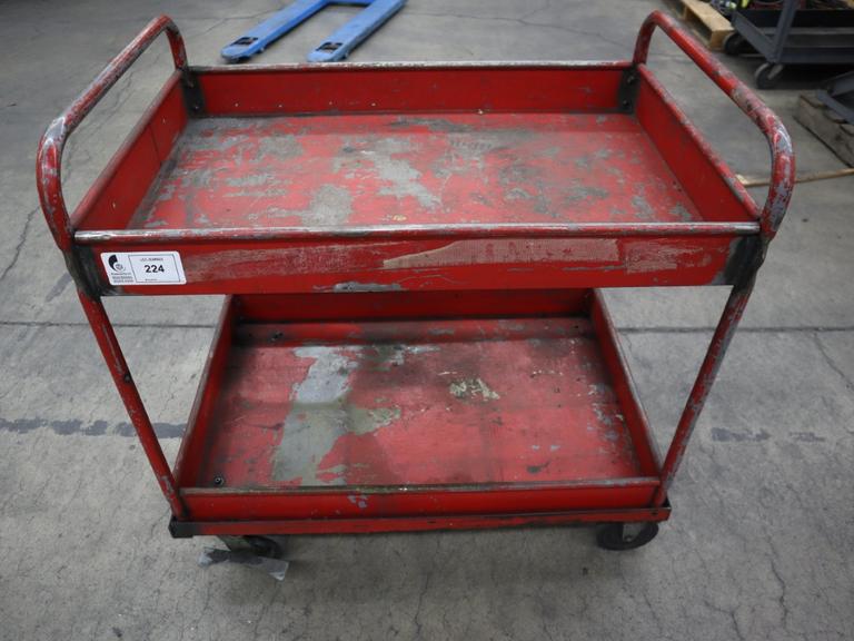 Red Metal Shop Cart