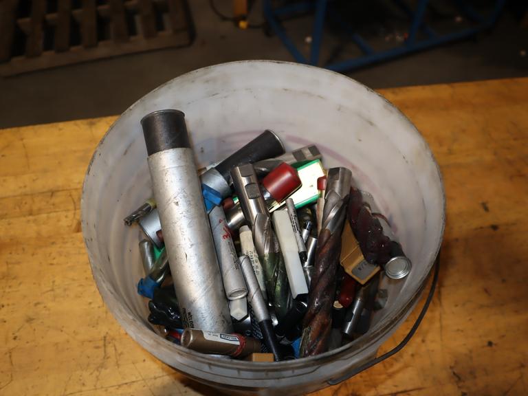 Bucket "O" Used HSS Endmills 54Lbs
