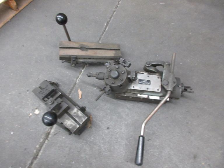 Hardinge DV-59 Lathe Dovetail Tools, Production Cross Slides (2) with Tool Holders, 6 Station Tool Turret Model L