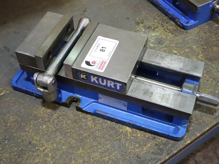 Kurt D675 6" Machine Vise, Steel Jaws, Handle