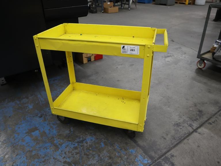 Metal Shop Cart with Lower Shelf