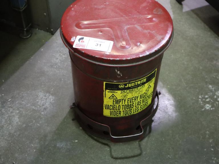 JustRite Metal Rag Can