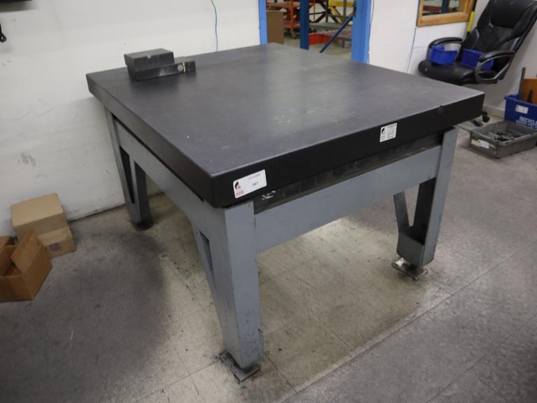 Surface Plate Black Granite and Steel Stand No Ledge