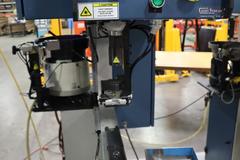 PEM Series 2000 Fastener Installation Press, 8 Ton Max Force, 24" Throat, Touch Screen Control, Vibratory Feeder Bowl, Tooling, Remote Foot Trip