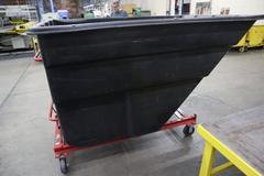 Rubbermaid Model 1074 2.5 Cubic Foot Portable Trash Hopper , 1,000# Capacity, with Dump Mechanism