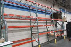 Tear Drop Style Pallet Racking, 3 Sections, Wire Decking, No Shelf Contents