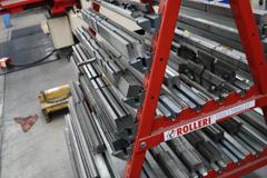 Press Brake Dies for Amada Press Brakes on Rollery Roling Tree Rack