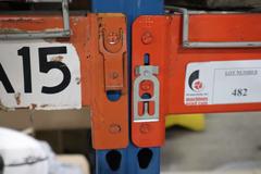 Pallet Racking: (3) 14'H x 42" Uprights, Teardrop Style, (3) 9' Shelves, (3) 8' SHelves, Wire Decking - NO CONTENTS