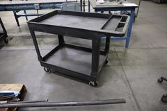 Uline Plastic Shop Cart with Lower Shelf