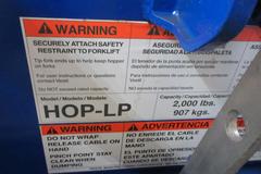 Steel Low Profile Parts Hopper 1/2 Cubic Yd. 2000 Lb. Capacity