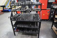 Press Brake Dies and Lower Die Holders for Amada Press Brakes on Welded Steel Shelving