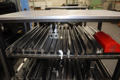 Amada Press Brake Dies, and Lower Die Holders on Welded Steel Shelving
