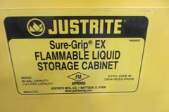 Justrite SureGrip EX Locking Flammable Liquid Storage Cabinet with Key