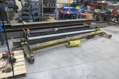  Overhead Shop Crane - Approx 16' X 20' Area with Aero Material Handling 1 Ton Under Slung Bridge Crane, ARO 1 Ton Air Operated Chain Hoist, 102" Under the Hook - THIS HAS BEEN DISASSEMBLED AND IS READY TO SHIP