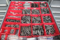 9 Drawer Heavy Duty Cabinet with Fasteners, Nuts, Bolts, Washers