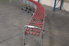 NestaFlex 175 Portable Roll Conveyor, Flex-Length, 14" Wide, Accordian Style