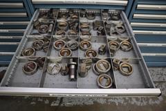 112 and Marathon 112, Turret Punch Tooling, (2) Lista Cabinets with Maple Top Loaded with Tooling