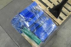 Plastics Totes of Assorted Sizes on Pallet