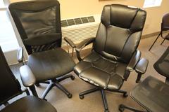 (4) Black Rolling Office Chairs