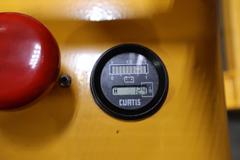 Uline H-5439 Electric Straddle Stacker Lift, 2,200# Cap, 63" Max Height, 50" Between Outriggers, 12 Volt Battery with Charger, 42" Forks