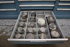 112 and Marathon 112, Turret Punch Tooling, (3) Lista Cabinets with Maple Top Loaded with Tooling