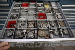 112 and Marathon 112, Turret Punch Tooling, (3) Lista Cabinets with Maple Top Loaded with Tooling