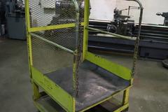 Man-Lift Cage for Forklift, Fork Slots, Portable On Casters