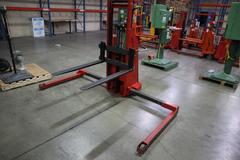 Mobile Pallet Truck B60-CSA Electric Stacker Lift Truck, 1,500 # Cap, 42" Forks, 60" Max Height, 12 Volt Battery, Charger, Extended Outriggers