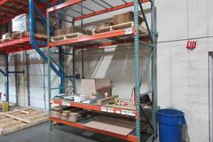 Pallet Racking, Tear Drop Style (2) 12'x42" Uprights, (4) 9' Shelves with Wire Decking, *No Contents*