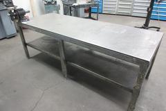 Steel Table with Lower Shelf & 4-3/4 Bench Vise