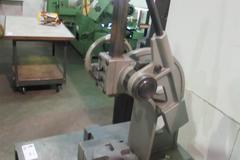 Ratcheting Arbor Press, 6" Throat, 12" Throat Height on Portable Metal Frame Shop Cart with Contents