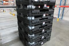 Uline H-1270 Fold Down Plastic Crates 48x45x25" Capacity 1500 lbs (6pcs)
