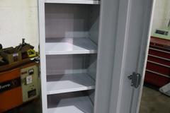 Hallowell Portable Cabinet, Metal, 4 Shelves, Casters