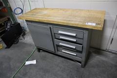Kennedy Maple Top Work Bench, (5) Drawers, Cabinet Base