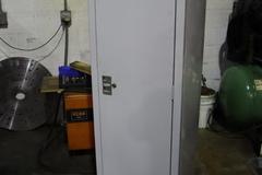 Hallowell Portable Cabinet, Metal, 4 Shelves, Casters