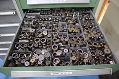 114 Style Turret Punch Tooling in Stanley Vidmar 9 Drawer cabinet