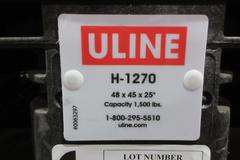 Uline H-1270 Fold Down Plastic Crates 48x45x25" Capacity 1500 lbs (6pcs)