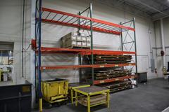 Pallet Racking (2) 16' H x 48" Uprights, Tear-Drop Style, (3) 8' Shelves, (4) 12' Shelves,  Wire Decking - NO CONTENTS