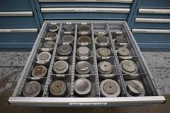 112 and Marathon 112, Turret Punch Tooling, (3) Lista Cabinets with Maple Top Loaded with Tooling