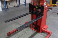 Mobile Pallet Truck B60-CSA Electric Stacker Lift Truck, 1,500 # Cap, 42" Forks, 60" Max Height, 12 Volt Battery, Charger