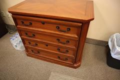 Office Desk, Credenza, Book Case, Lateral File Cabinet Table  (3) Pieces - NO CONTENTS