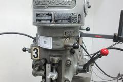 Bridgeport 1J Vertical Mill, Step Pulley Speed Change Head, 9"x42" Table, Newall DP700 2-Axis Digital Readouts