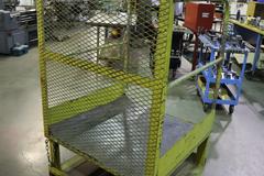 Man-Lift Cage for Forklift, Fork Slots, Portable On Casters