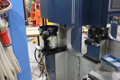 PEM Series 2000 Fastener Installation Press, 8 Ton Max Force, 24" Throat, Touch Screen Control, Vibratory Feeder Bowl, Tooling, Remote Foot Trip