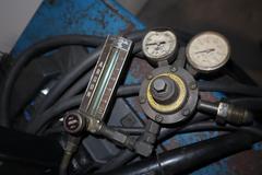 Miller Deltaweld 451 with Millermatic S-54E Wire Feeder, Tweco MIG Gun, and Gas Regulators