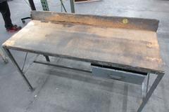 Steelframe Workbench with Wood Top, Single Drawer