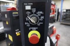 Amada FBD-5012NT CNC Hydraulic Press Brake, 55 Ton x 47.2", AMNC PC Control, UP-Acting, 6-Axis BG, Lazer Curtain