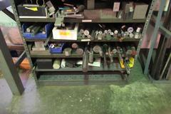 Metal Cabinet with Contents Including Assorted Round Bar, Flat Stock and MORE!